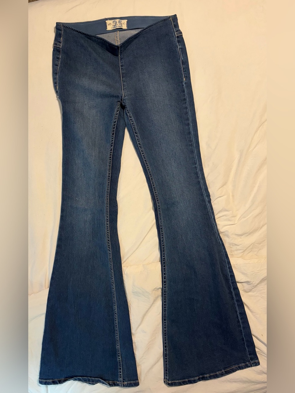 Free People We The Free Penny Pull-On Flare Jeans Size 25 Dark Wash